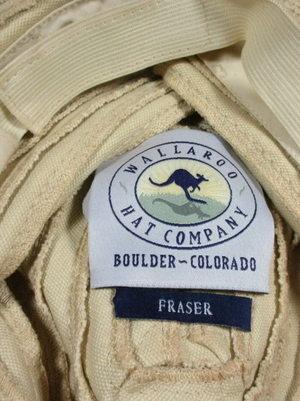 Wallaroo womens beige canvas Fraser vented Sun Beach hat OS